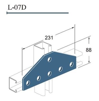Mua 4 lỗ 5 lỗ 6 lỗ Tee Gusset Plate Strut Channel Fittings phụ kiện online manufacture